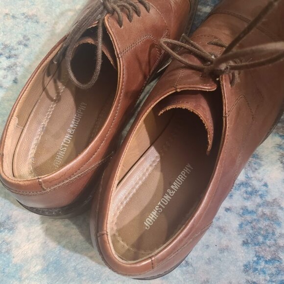 J & M Johnston & Murphy Brown Leather Wingtips Shoes | Size 10 - Picture 3 of 7